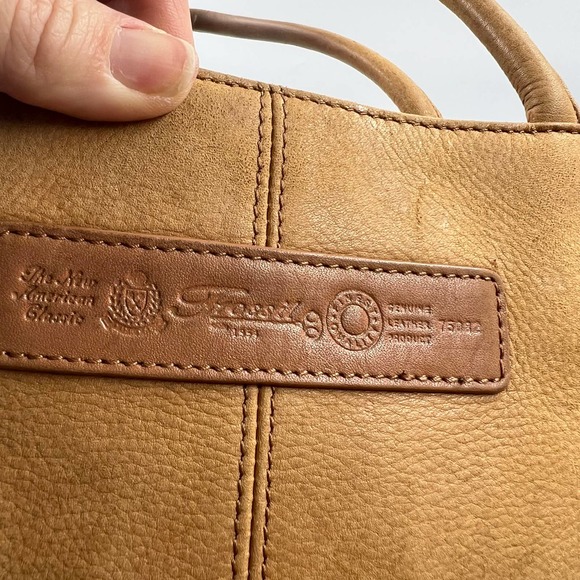 FOSSIL Vintage Tan Leather Satchel Removable Straps Zippered Pockets Crossbody - Picture 14 of 14